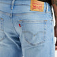 Men's 511 Light Blue Slim Fit Mid Rise Jeans - Detail View