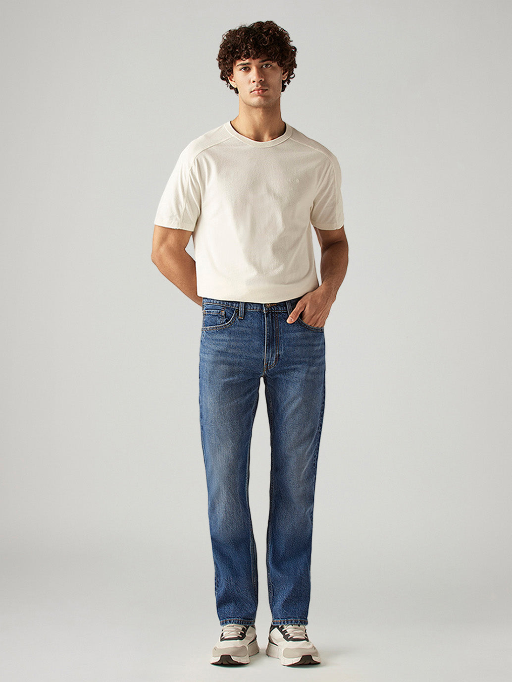 Men's 511 Blue Slim Fit Mid Rise Selvedge Jeans - Front View
