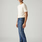 Men's 511 Blue Slim Fit Mid Rise Selvedge Jeans - Side View