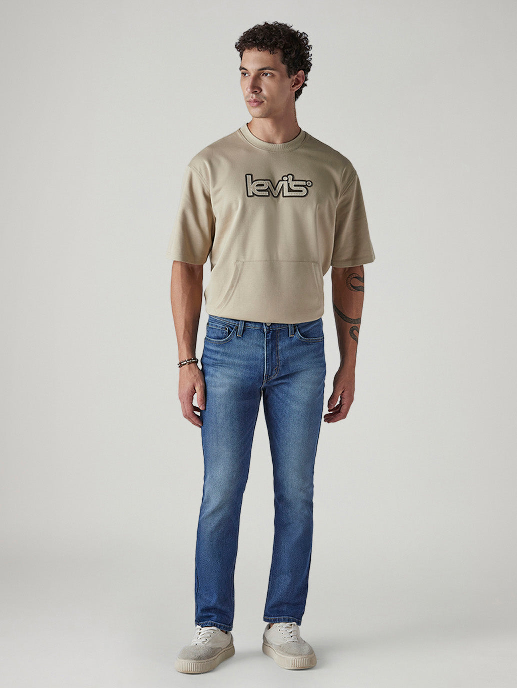 Men's 511 Blue Slim Fit Mid Rise Jeans - Front View
