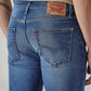Men's 511 Blue Slim Fit Mid Rise Jeans - Detail View