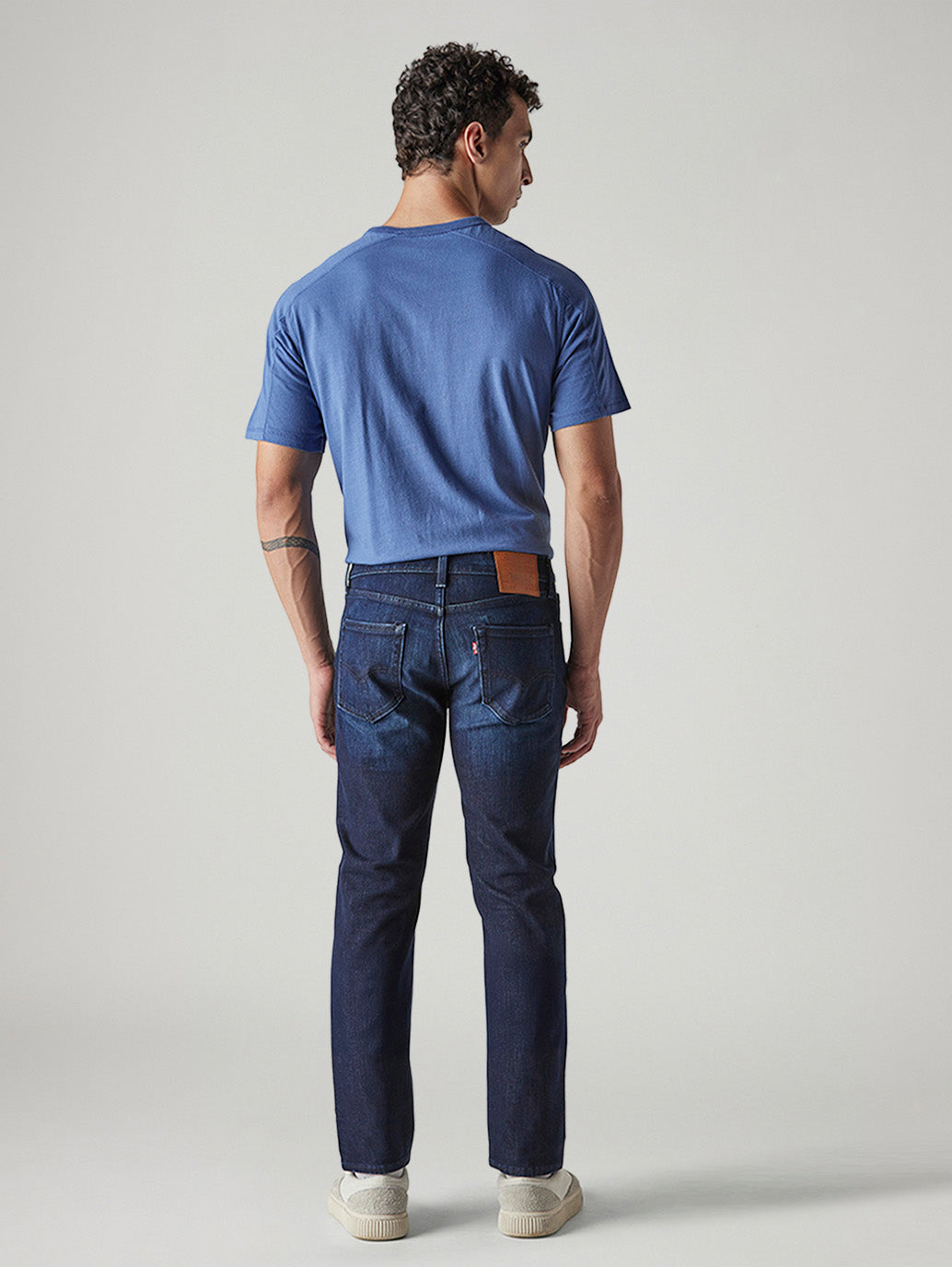 Men's 511 Dark Blue Slim Fit Mid Rise Jeans - Back View