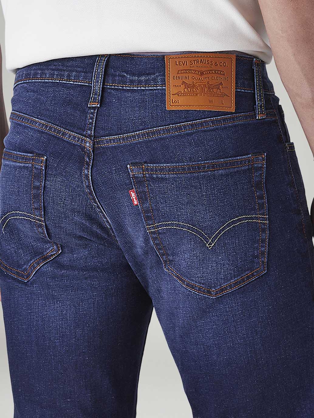 Men's 511 Indigo Slim Fit Mid Rise Linen Jeans - Detail View