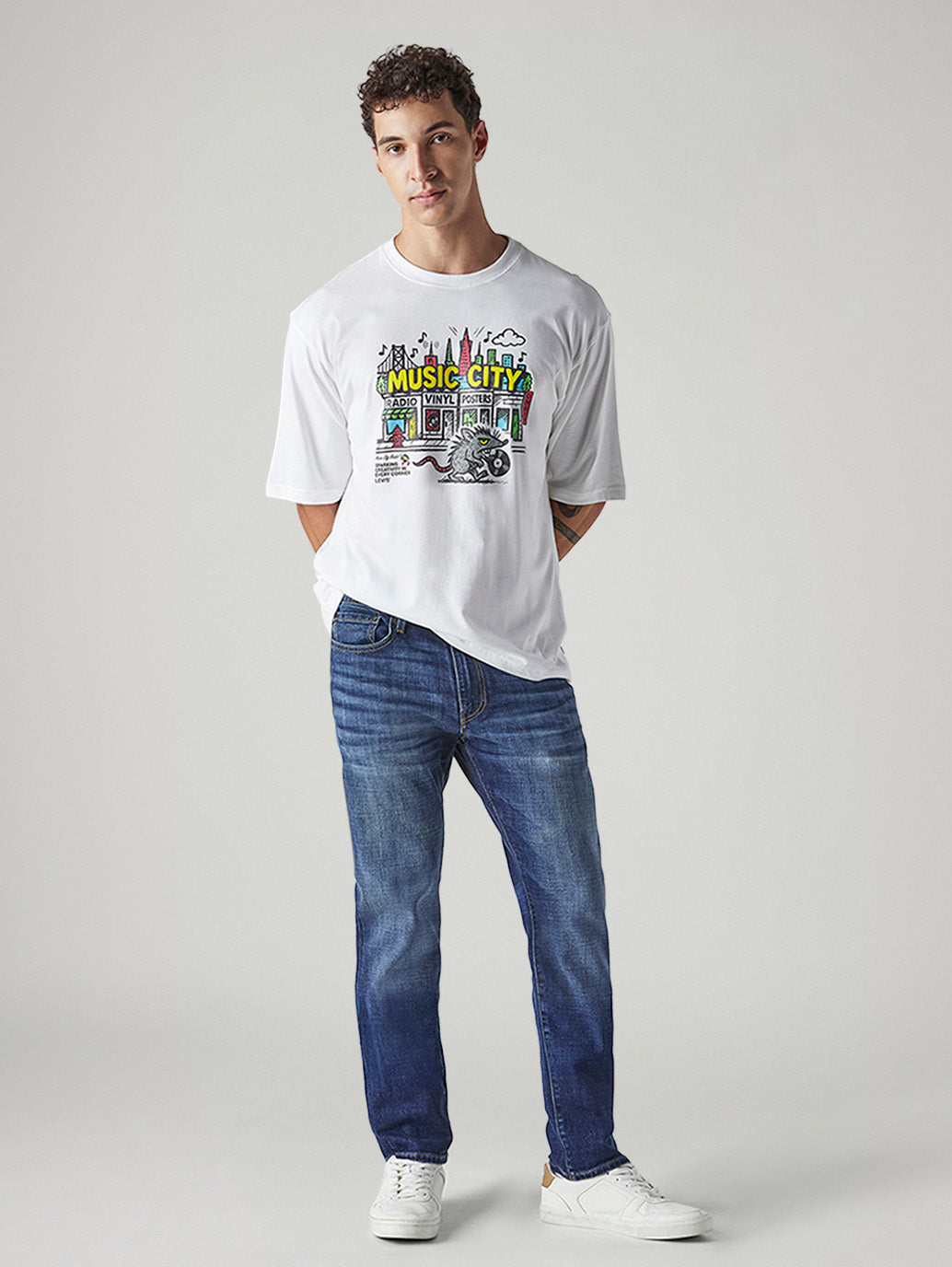 Men's 511 Indigo Slim Fit Mid Rise Jeans - Styleshot View