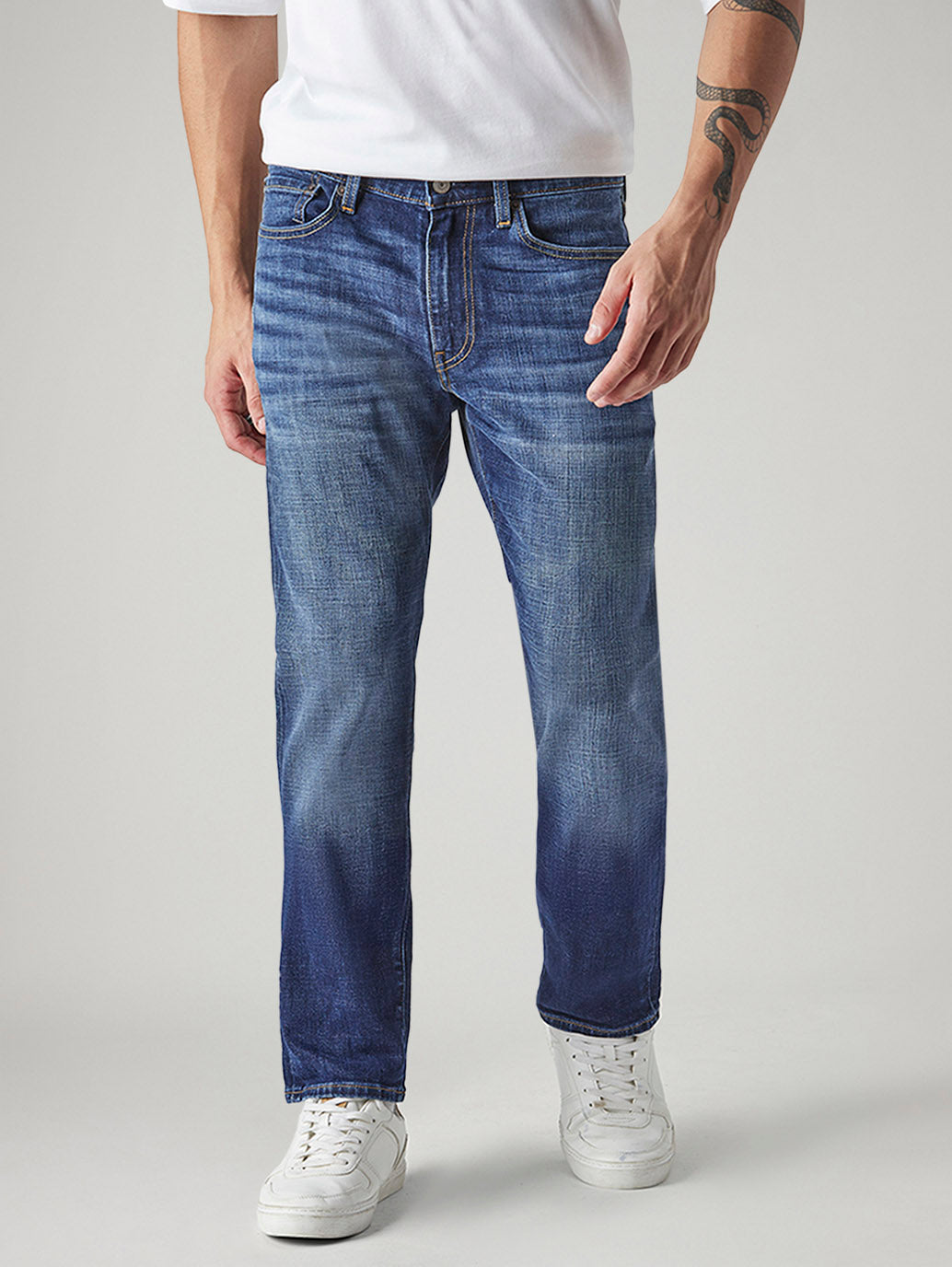 Men's 511 Indigo Slim Fit Mid Rise Jeans - Front View