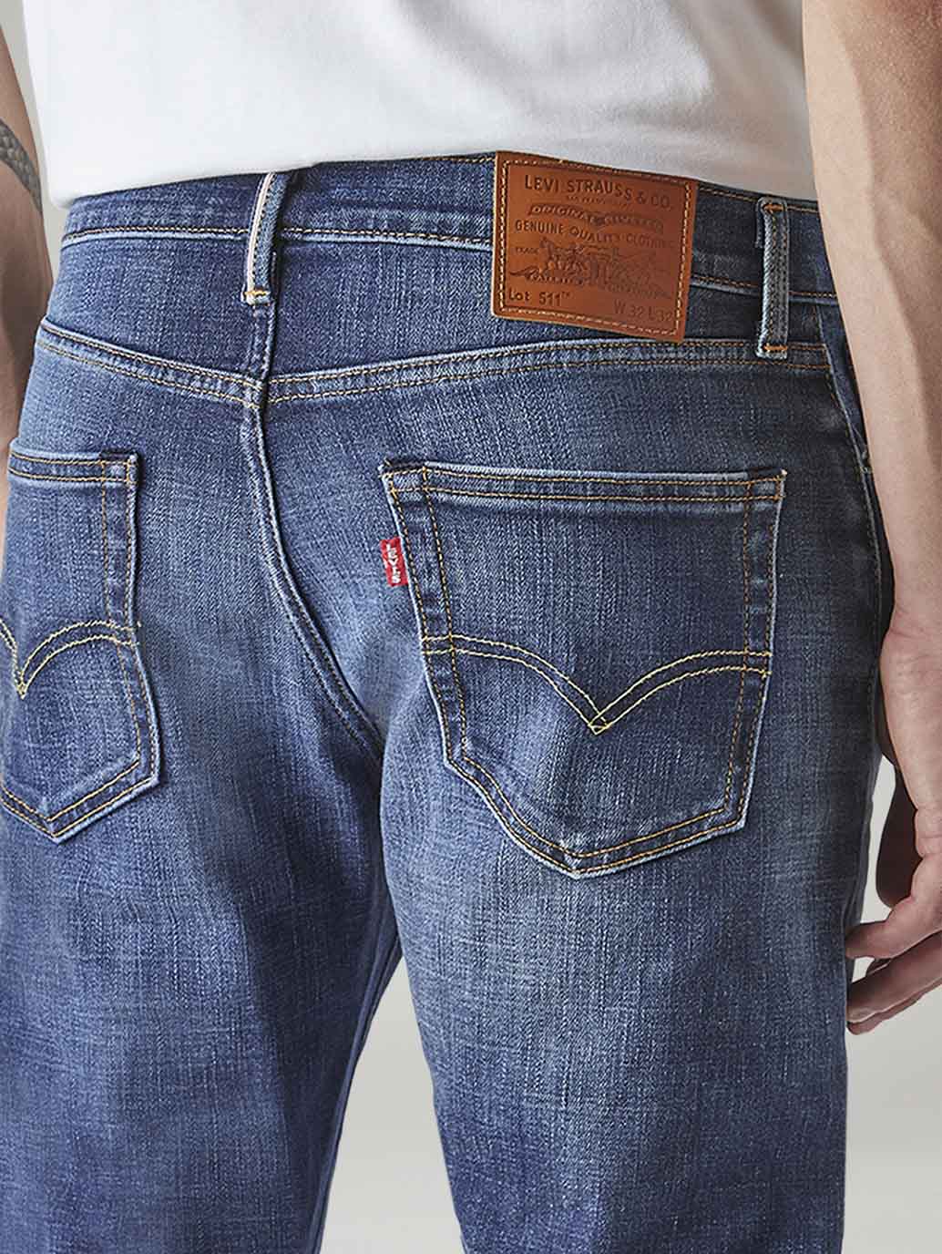 Men's 511 Indigo Slim Fit Mid Rise Jeans - 20 View