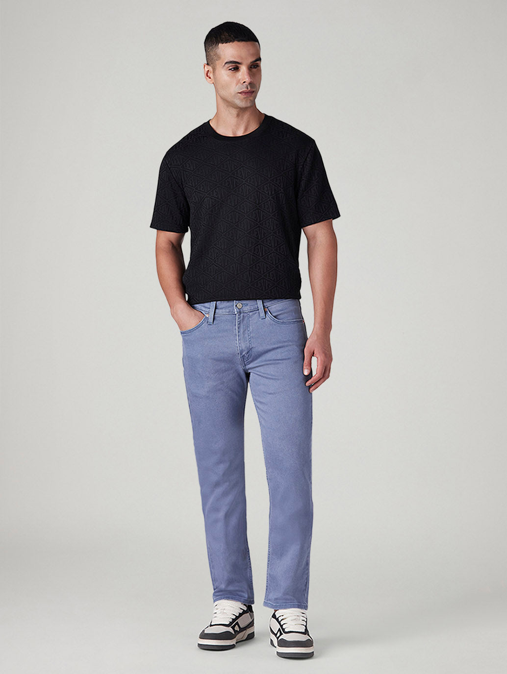 Men's 511 Blue Slim Fit Mid Rise Overdyed Jeans - 20 View