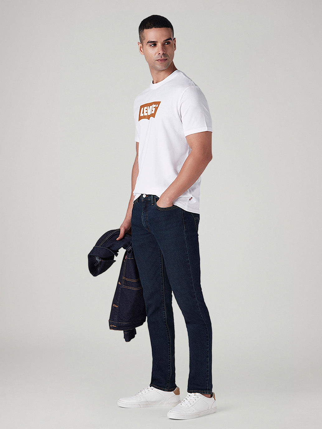 Men's 511 Dark Blue Slim Fit Mid Rise Selvedge Jeans