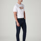 Men's 511 Dark Blue Slim Fit Mid Rise Selvedge Jeans - Side View
