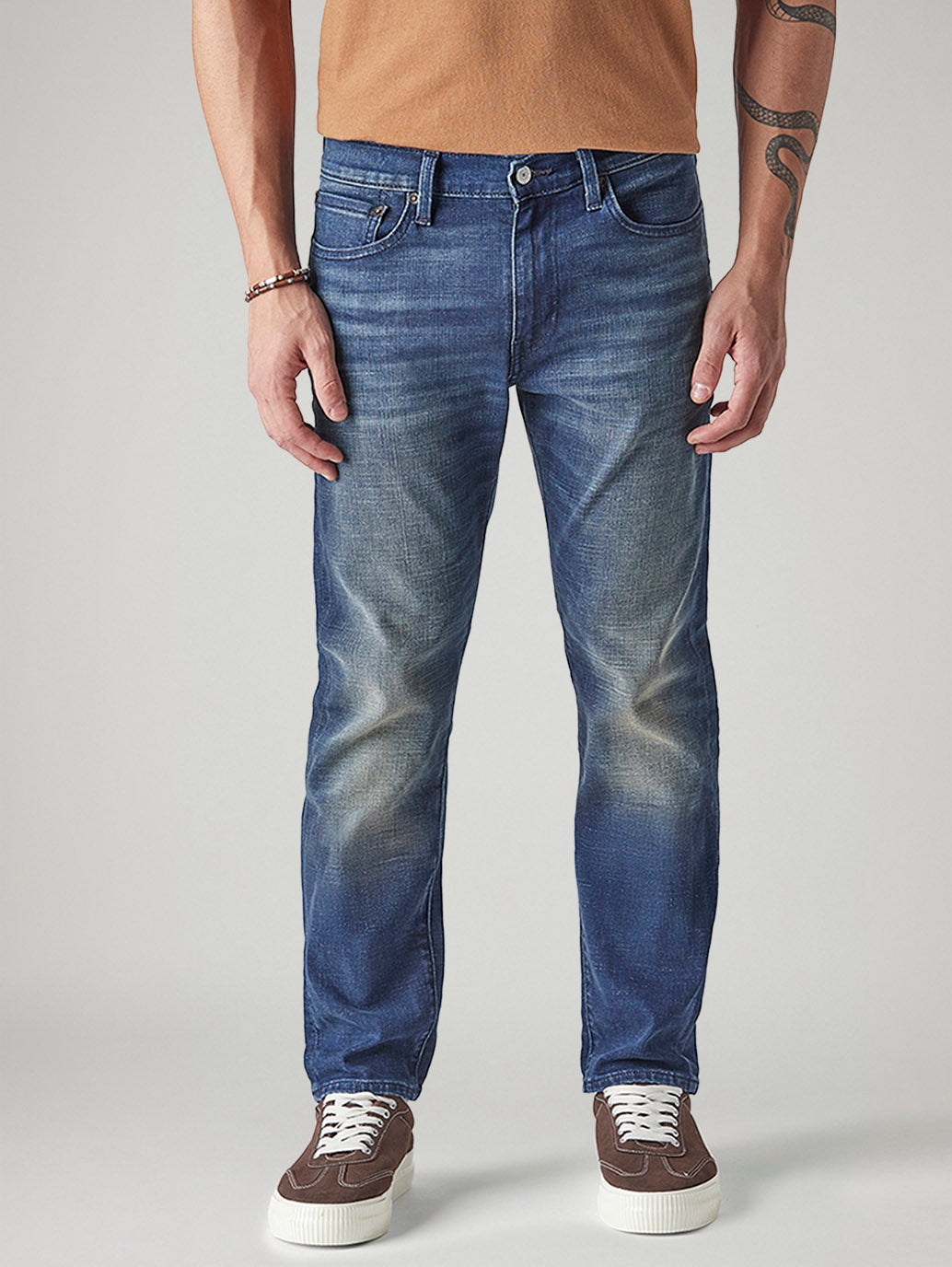 Men's 511 Indigo Slim Fit Mid Rise Selvedge Jeans - Front View