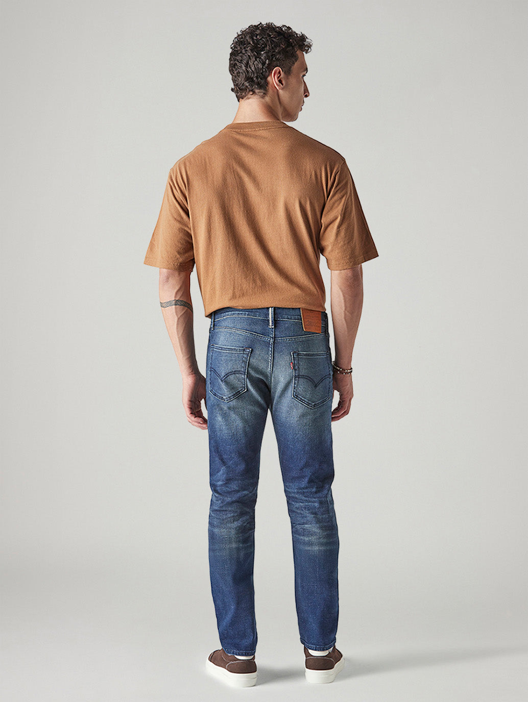 Men's 511 Indigo Slim Fit Mid Rise Selvedge Jeans - Back View