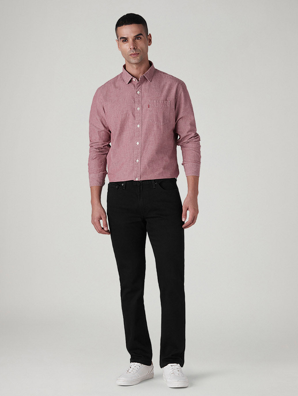 Men's 511 Black Slim Fit Mid Rise Jeans - Front View