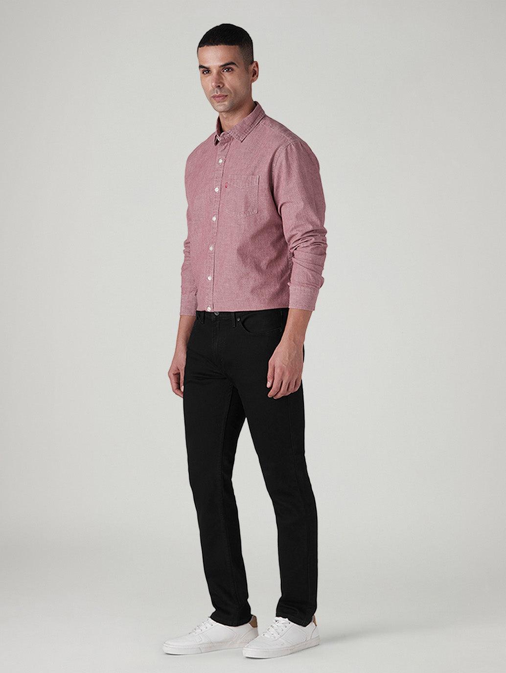 Men's 511 Black Slim Fit Mid Rise Jeans - Side View