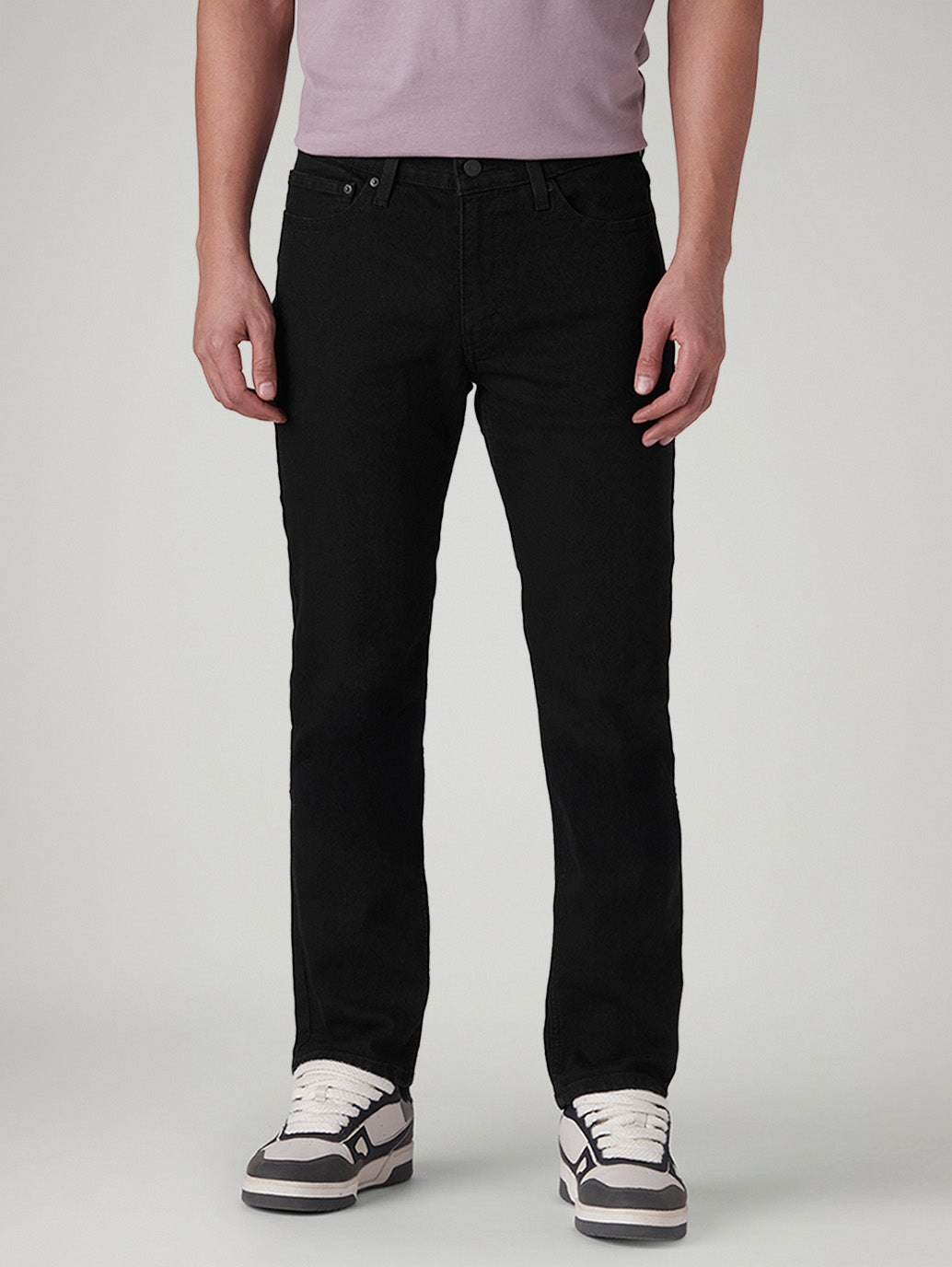 Men's 511 Black Slim Fit Mid Rise Jeans - Front View