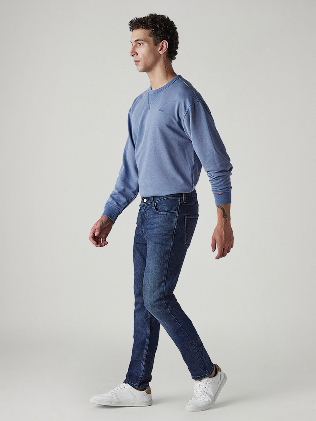 Men's 511 Dark Indigo Slim Fit Mid Rise Jeans - Side View