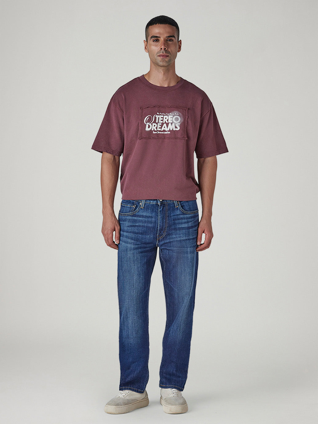 Men's 541 Dark Indigo Athletic Tapered Fit Mid Rise Jeans - Front View