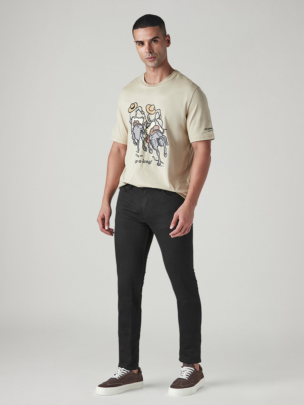 Men's 517 Black Bootcut Fit Mid Rise Jeans - Styleshot View