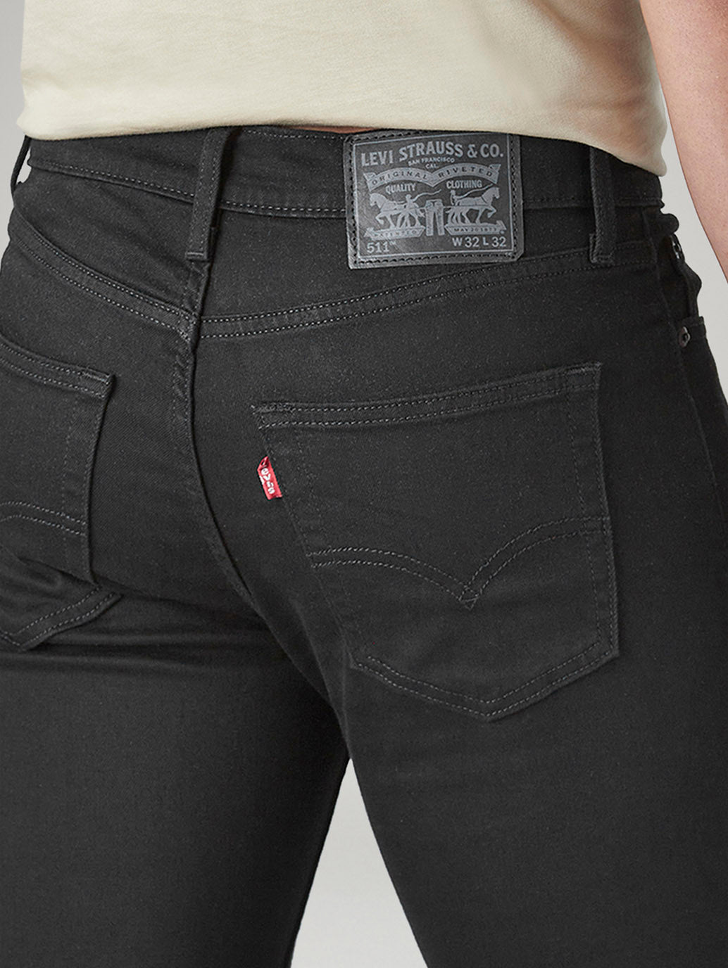 Men's 517 Black Bootcut Fit Mid Rise Jeans - Detail View