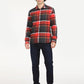 Men's Plaid Red Spread Collar Shacket - 6 View
