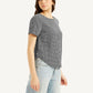 Women's Geometric Black Round Neck Top - 1871847b067658ee1aca1b6484410be4 View