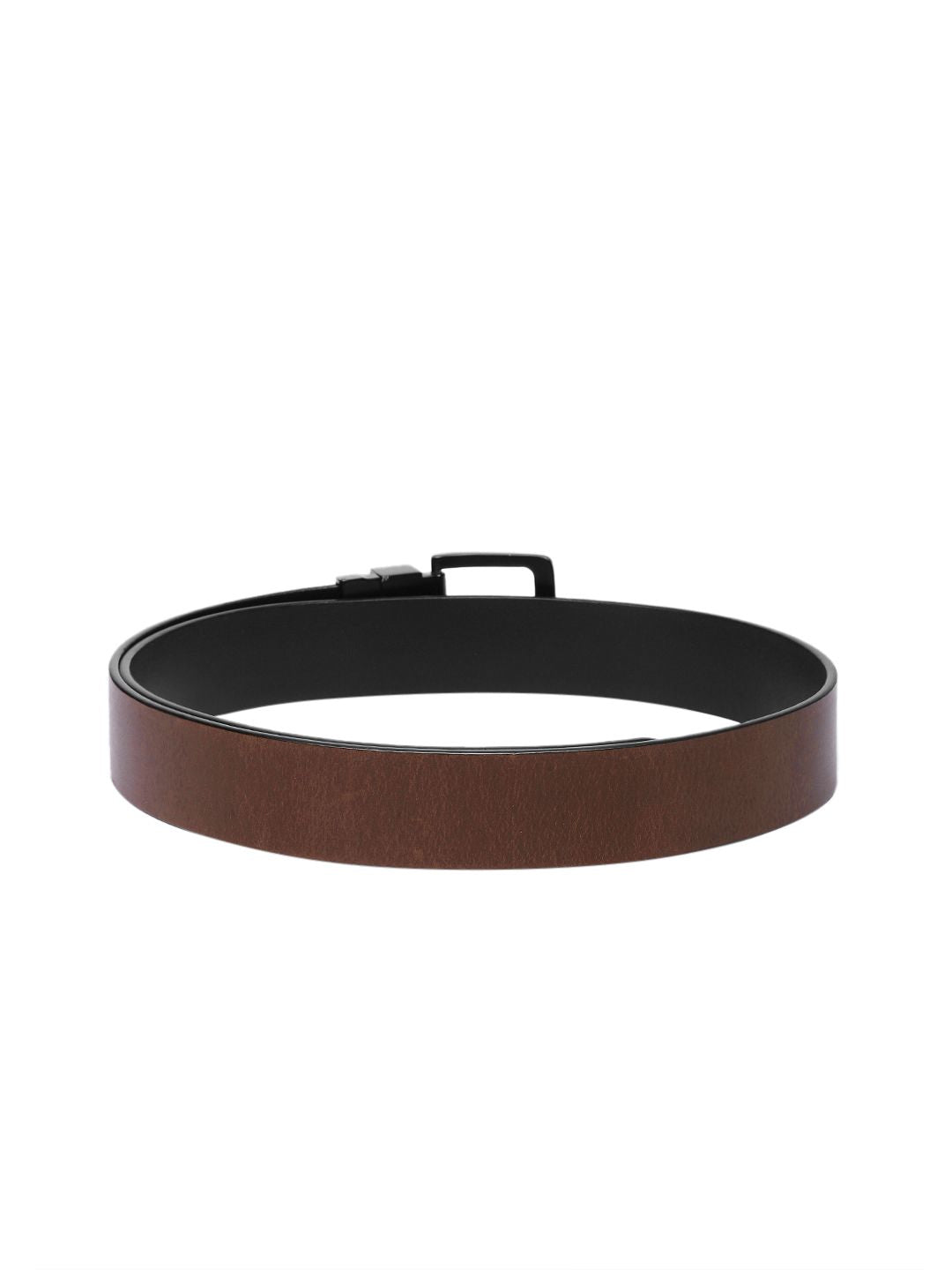 Men's Multicolored Reversible Belt - 193db441-c9ca-44ab-ba43-3578730b7ed91742206523613-Men-Solid-Reversible-Belt-1311742206523454-2 View