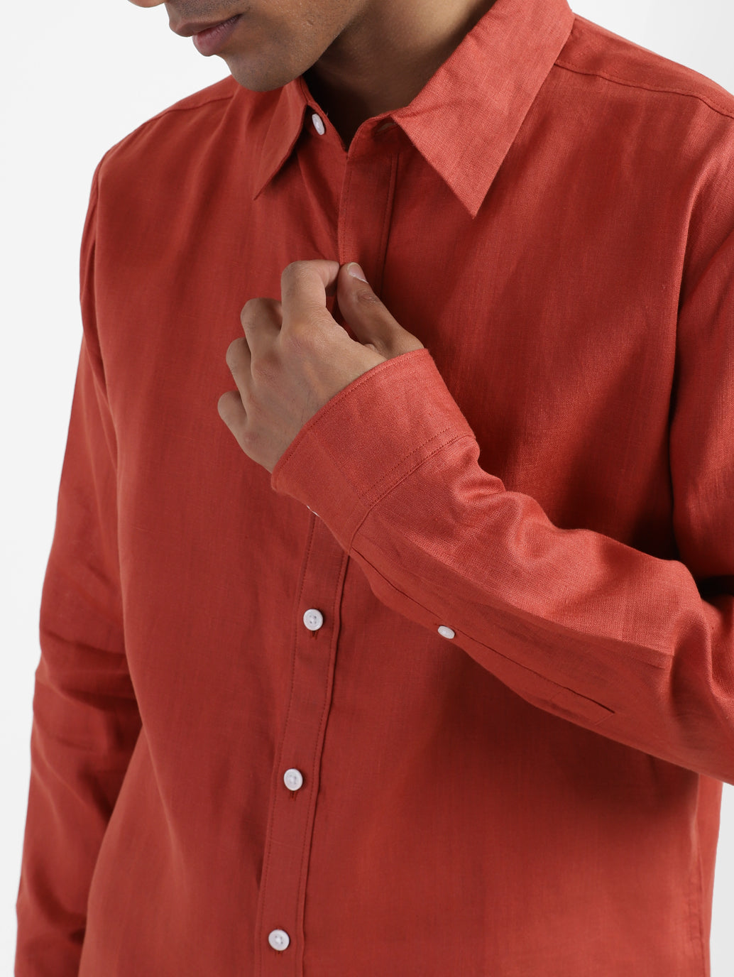 Men's Solid Spread Collar Shirt - 76929ca9-1ec1-431e-96c1-749c7e43fc87 View