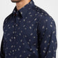 Men's Geometric Print Spread Collar Shirt - 1f141a4f-e235-4abd-94d7-7d09b797d595 View