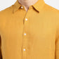 Men's Solid Spread Collar Linen Shirt - 7231e9de-917c-4074-97d9-840f0ba4d89c View