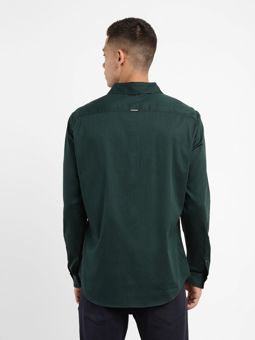 Men's Solid Spread Collar Shirt - 732c3eea-39bc-44f1-b80a-bcf4af61f8b3 View