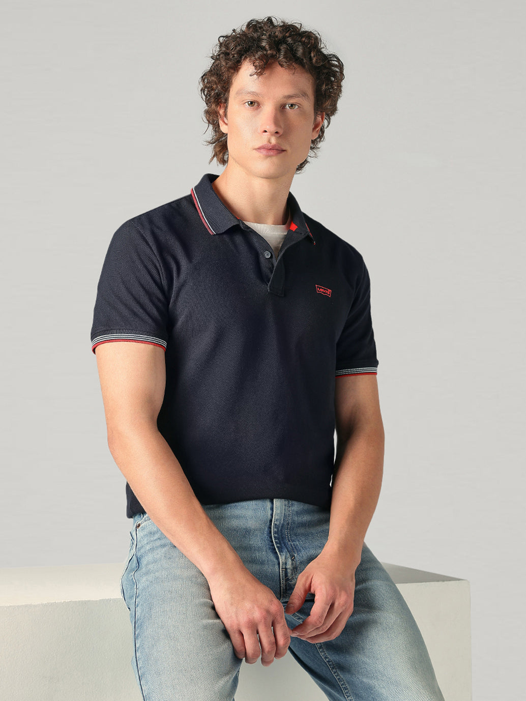 Men's Cotton Slim Fit Solid Pique Polo T shirt