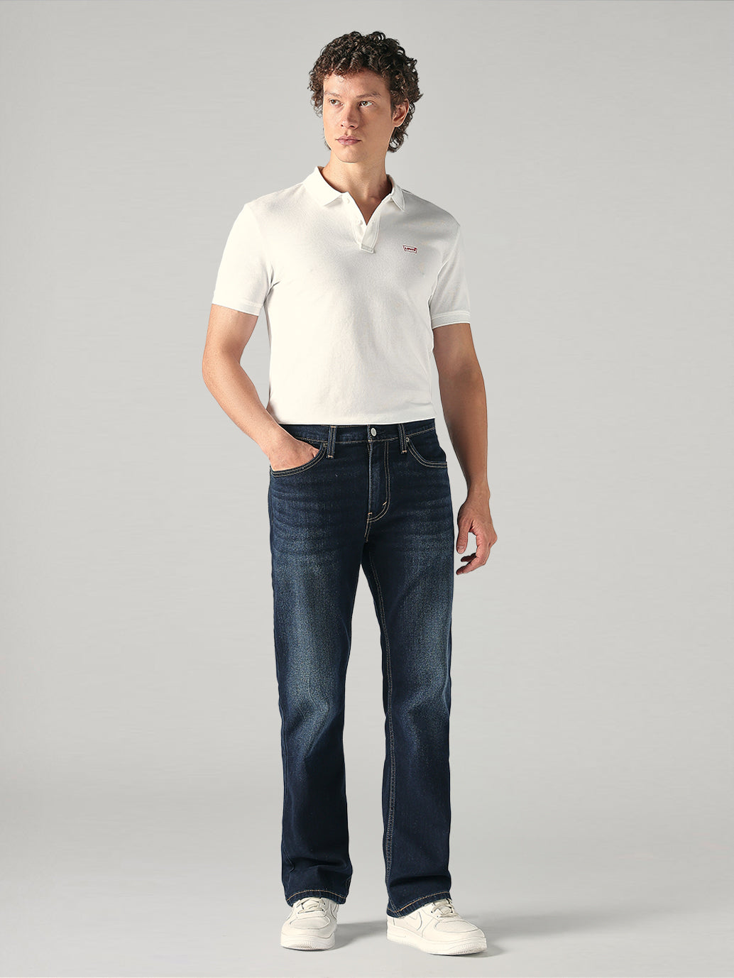 Men's 527 Dark Blue Bootcut Fit Mid Rise Jeans