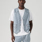 Men's Striped Blue Waistcoat - 1a7a06cfa3317be572ff25dfdfb74e76 View