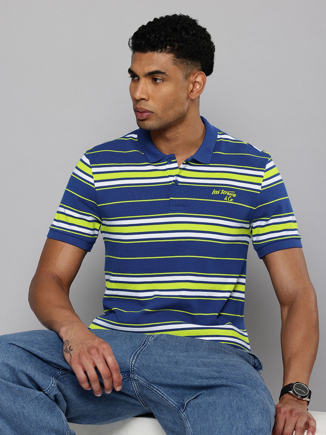 Men's Striped Polo T-shirt - 1ba9e79e491e05e900025b869807f26c View