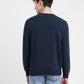 Men's Solid Blue Crew Neck Sweatshirt - 664a8ab6-f7c5-4e4f-9a3c-f930a46557d0 View