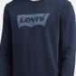 Men's Solid Blue Crew Neck Sweatshirt - b7298aae-b9d9-4b37-9cdb-564665251407 View
