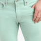 Men's Mint Green Skinny Fit Mid Rise Jeans - 5d8c11e8-db37-407f-95ea-e63ec44edc92 View