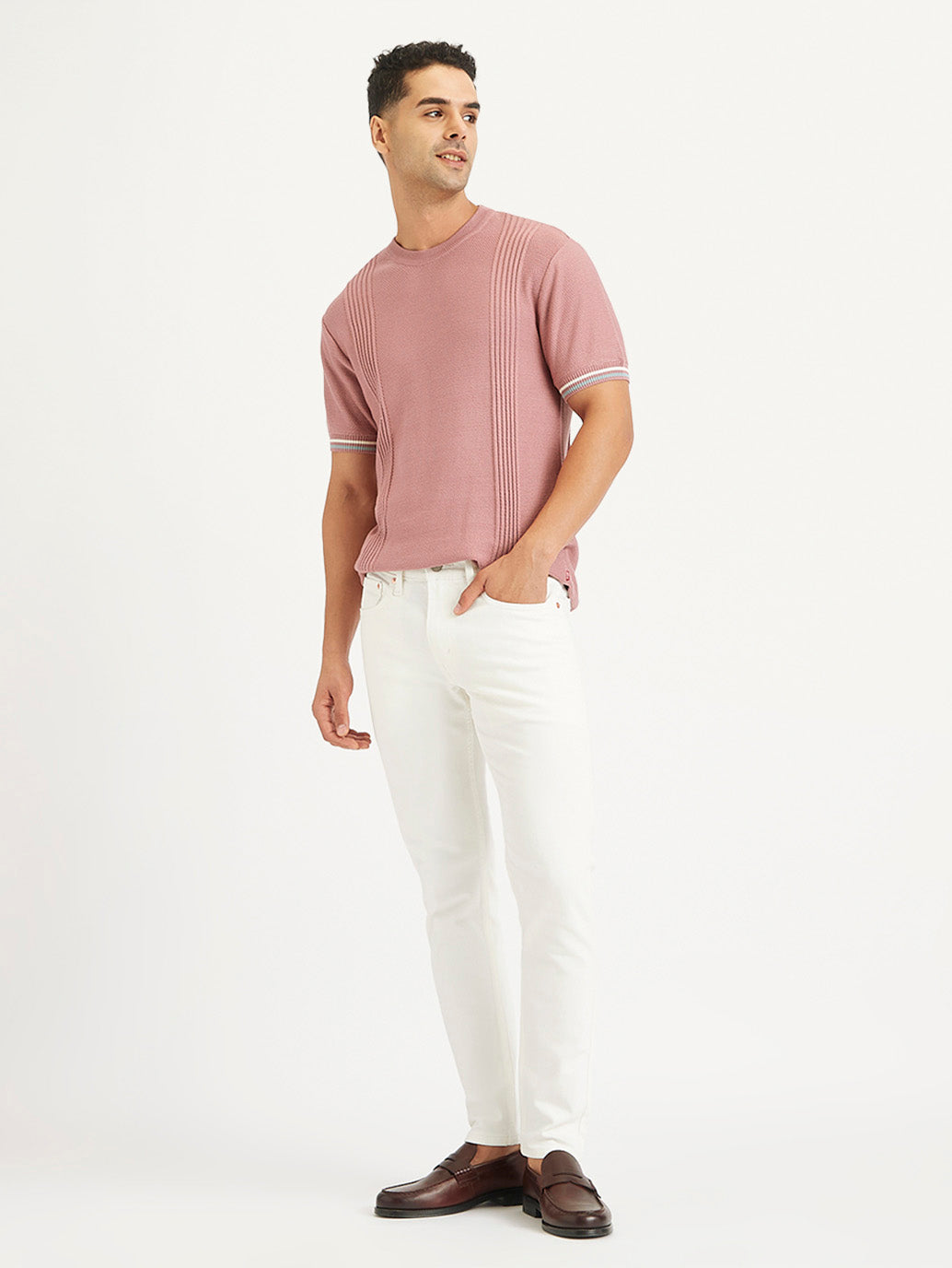 Men's White Skinny Fit Mid Rise Jeans - 850e01ae-fecd-4a32-836b-9b1516eed33c View