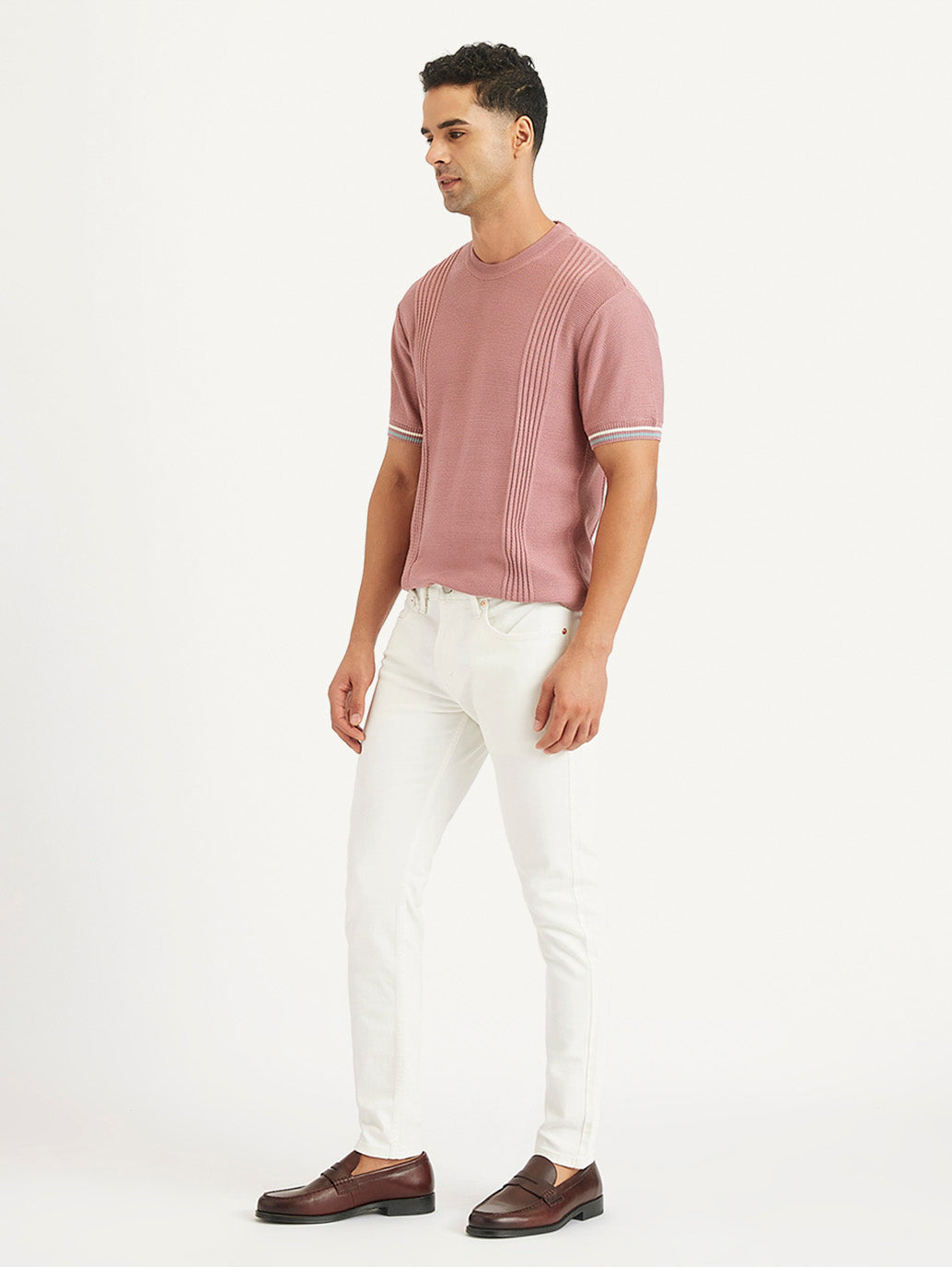 Men's White Skinny Fit Mid Rise Jeans - cb289750-12c5-4866-9b46-a2efea86457c View