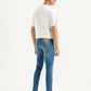 Men's Blue Skinny Fit Mid Rise Jeans - Back View