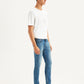 Men's Blue Skinny Fit Mid Rise Jeans - Side View