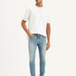 Men's Light Blue Skinny Fit Mid Rise Jeans - Front View