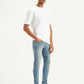 Men's Light Blue Skinny Fit Mid Rise Jeans - Side View