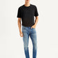 Men's Blue Skinny Tapered Fit Mid Rise Jeans - Front View