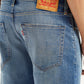 Men's Blue Skinny Tapered Fit Mid Rise Jeans - Detail View