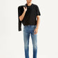 Men's Blue Skinny Tapered Fit Mid Rise Jeans - Styleshot View