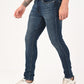 Men's Blue Skinny Fit Mid Rise Jeans - jpg View