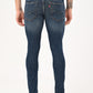Men's Blue Skinny Fit Mid Rise Jeans - bac View