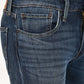 Men's Blue Skinny Fit Mid Rise Jeans - detail View
