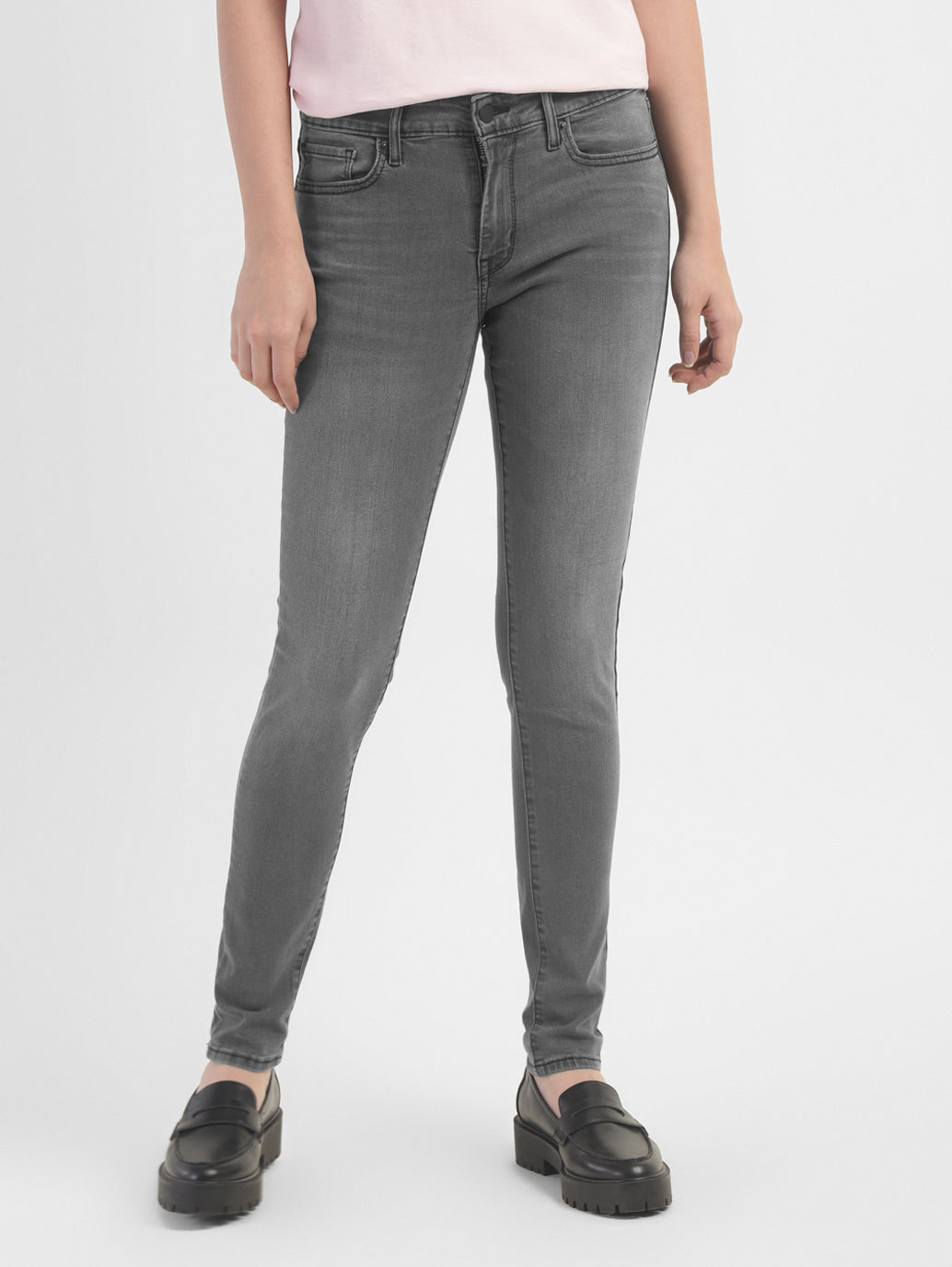 Women's 711 Grey Skinny Fit Mid Rise Jeans - 2007eece-fc3b-49c1-ad95-7e60620b6899 View