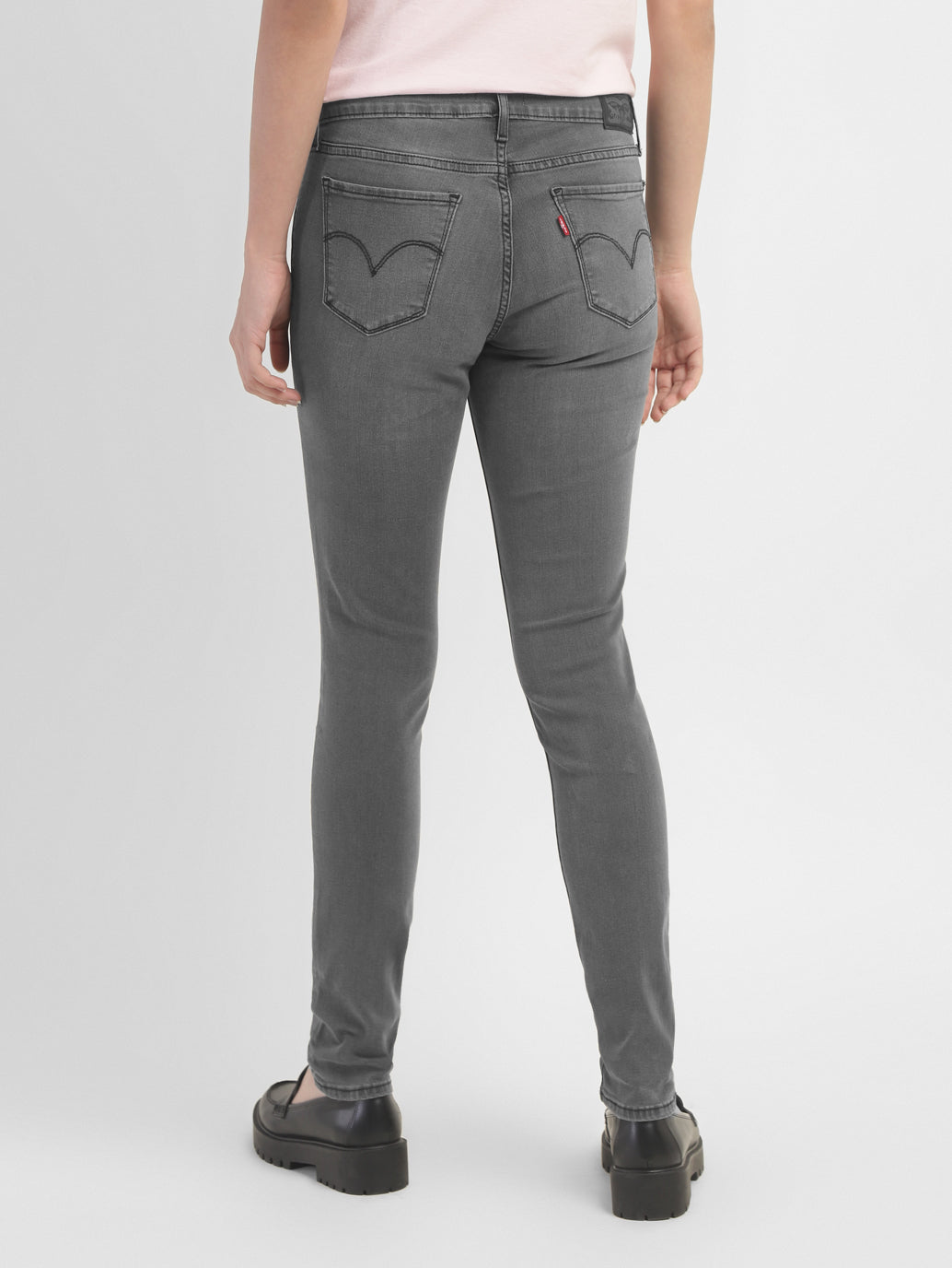 Women's 711 Grey Skinny Fit Mid Rise Jeans - 52d055cb-e557-46fb-bbb9-f00a4fc7020f View